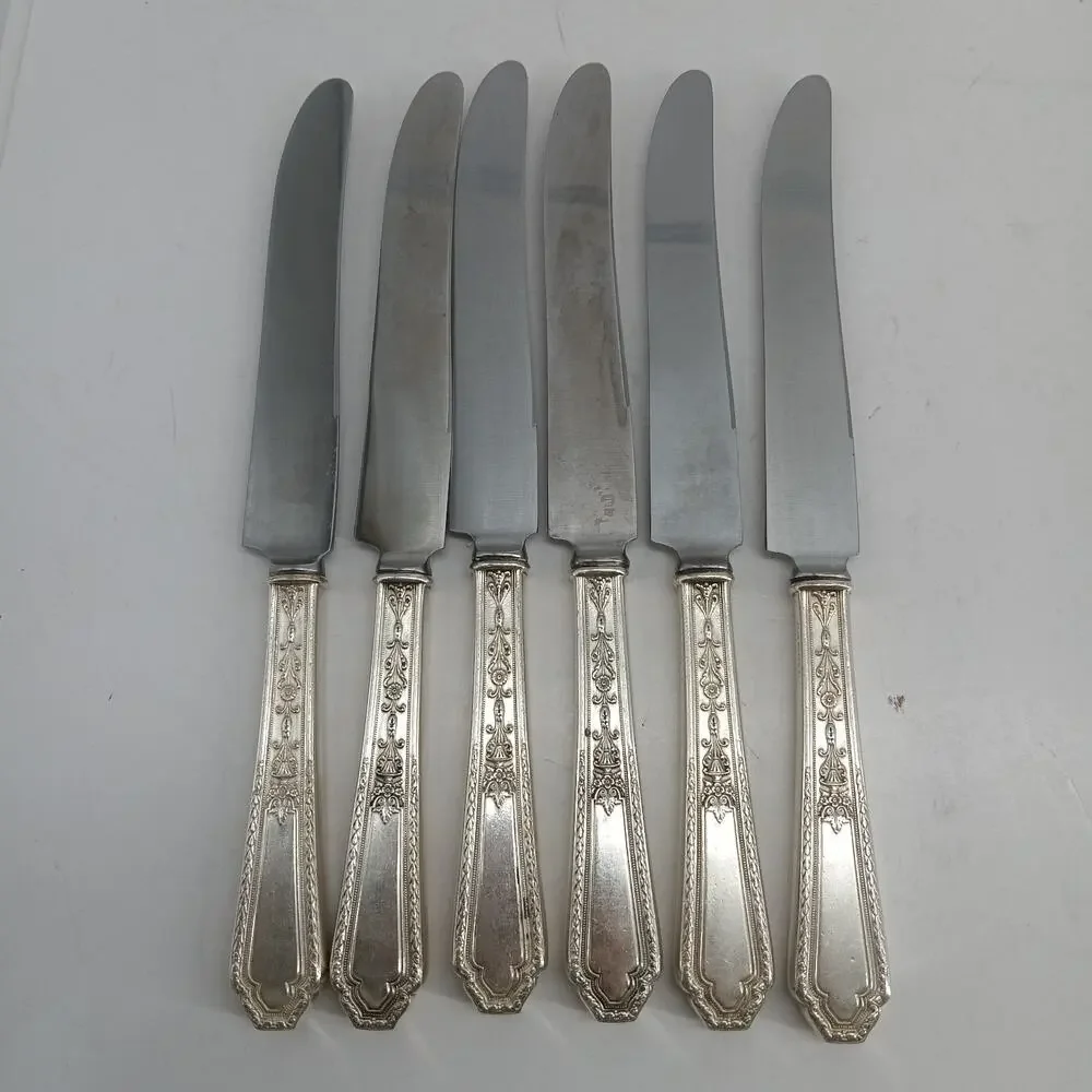 6X BK ROGERS Extra Plate SilverPlate CHALFONTE Butter Knives Flatware